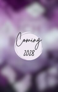 lila, verschommender Hintergrund, helllila Kreis in der Mitte mit dem Text "Coming 2028"